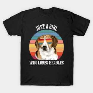 Just a girl Who loves beagles T-Shirt